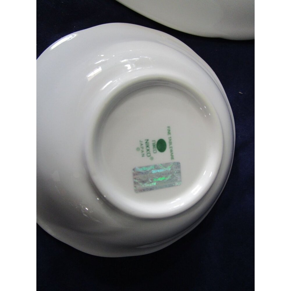 Chip and Dip Tray Happy Holidays Christmas Vintage Tree Pattern  Nikko Japan - Picture 11 of 13